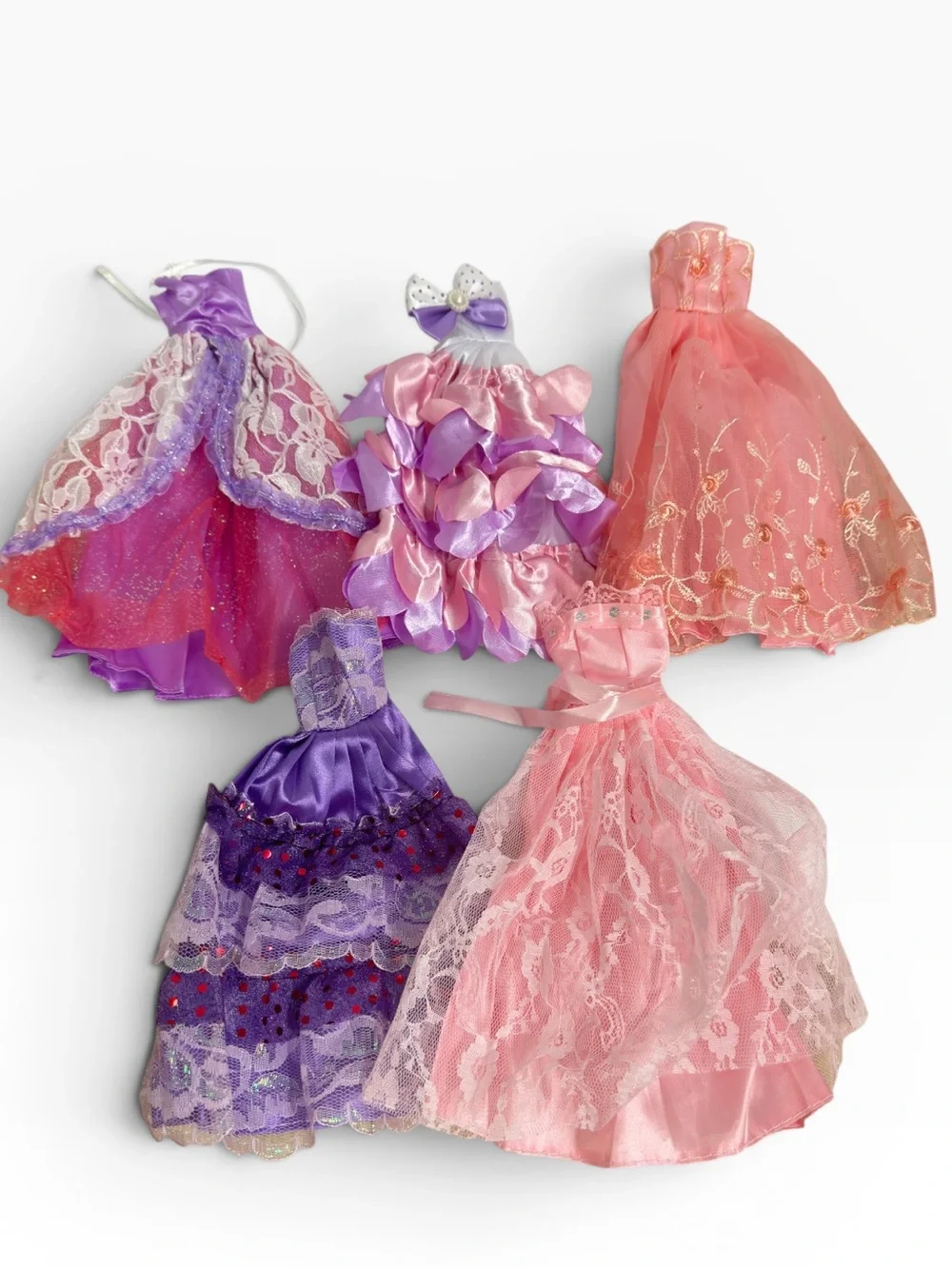 Barbie Clothes Lot 16 Dresses Gowns Fashion Outfit Bundle Doll Dresses